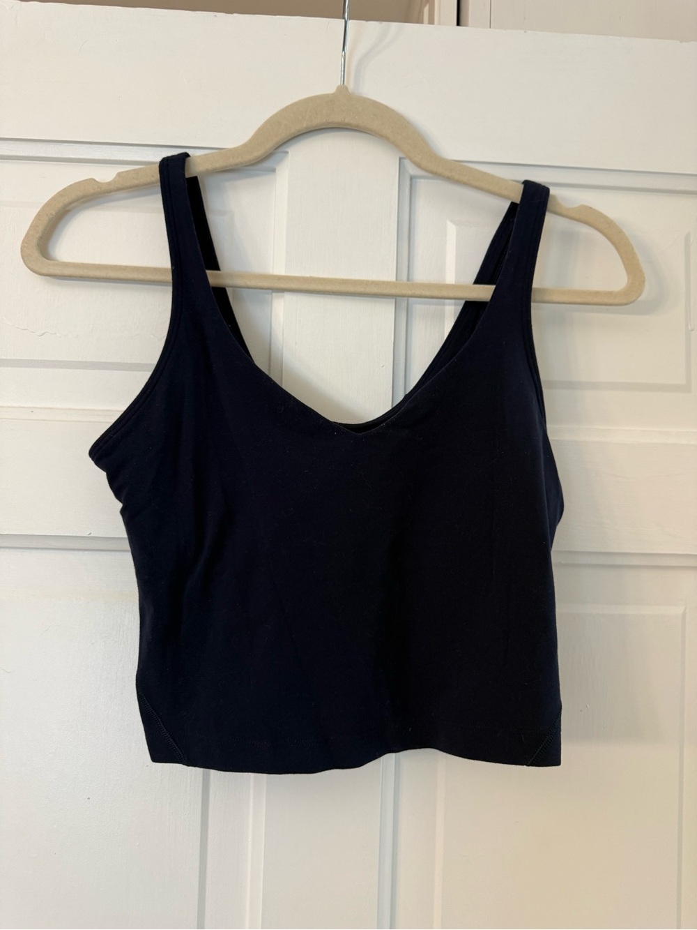 lululemon athletica navy blue tank crop top